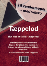 Indlæs billede til gallerivisning Tæppelod trekant m/velcro. 2 stk. i pakken.